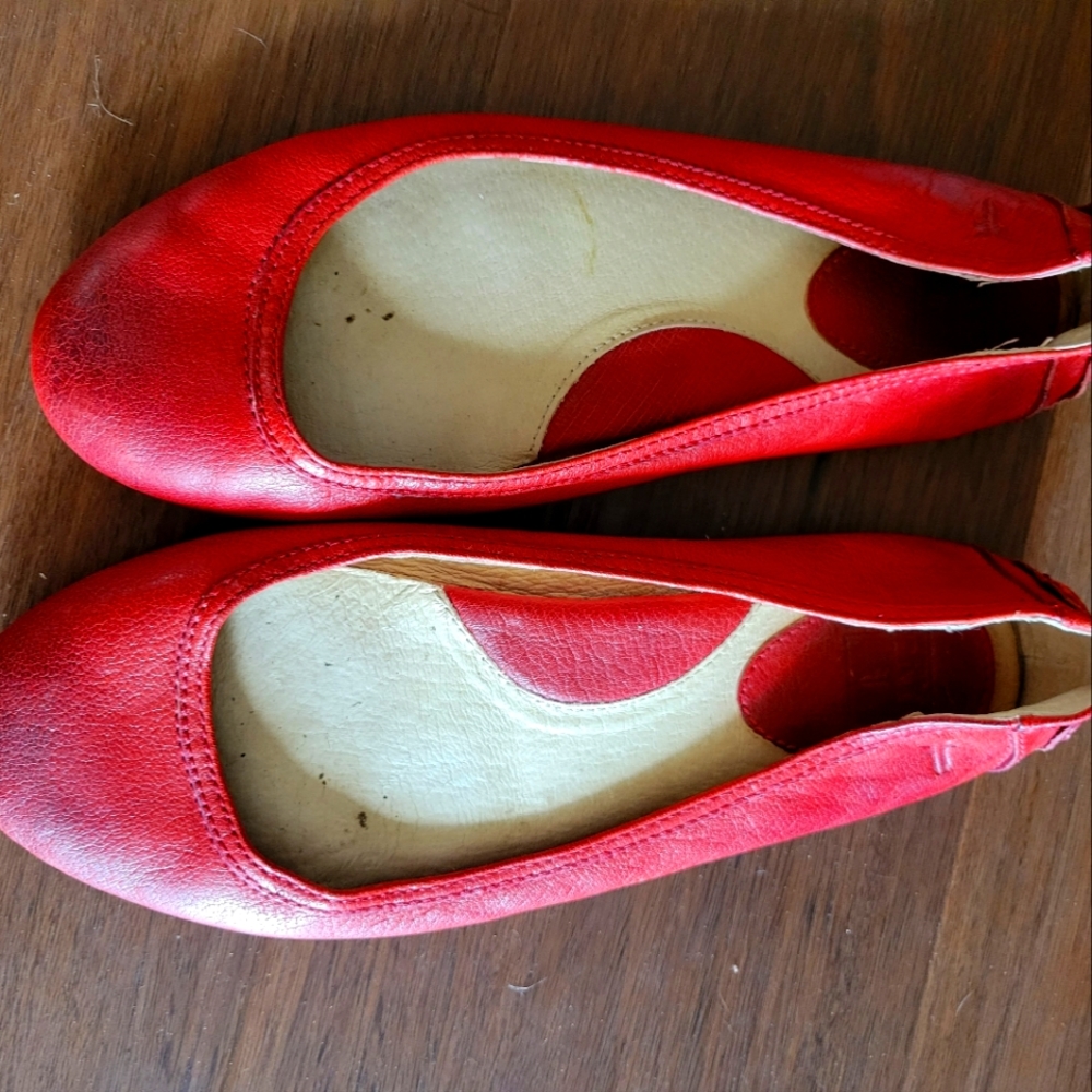 Frye Red Ballet Flats